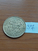 Kenya 10 cents 1991 daniel toroitich arap moi 37.