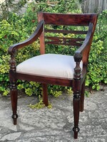 Wonderful English colonial style desk chair made of teak wood