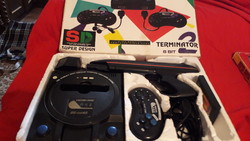 Retro 1990s terminator video game console machine complete with box as pictured