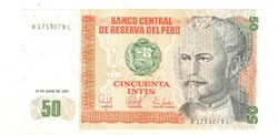 50 intis 1987 Peru UNC 1.