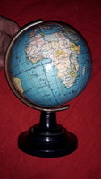 Retro 1970s tiny 10 cm diameter standing table globe with vinyl base as shown in the pictures