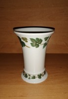 Hutschenreuther porcelain vase with green leaves 10.5 cm high (22/d)