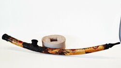 Chinese painted bone pipe