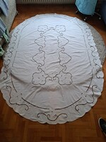 Huge Madeira embroidered tablecloth