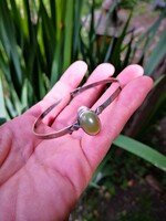 Real jade stone silver bracelet