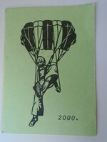 D195126 Meghívó  1991  jubileumi ejtőernyős  ugrás -TASZÁR futballpálya