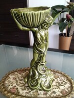 Art deco water nymph sculpture with green glaze, based on the design of the Englishman Gordon Bradley.