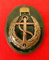 Horthy era ship captain's badge