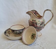 Parts of an approx. 180-year-old museum English William Smith & Co wedgewood faience coffee/sake set