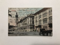 Cluj-Napoca, Unitarian collegium with horse-drawn carriage, Újhely and Boros edition, letterhead