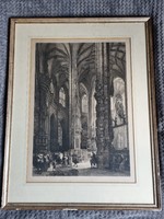 Lorenz ritter - das sacramentshaus in der lorenzkirsche etching 1888 signed
