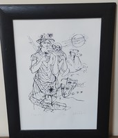 B. Mikli Ferenc sokszorosított tusrajza