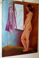 Signed nude painting 316