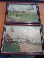 A pair of paintings by János Harencz