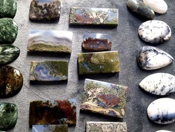 Real seraphinite merlinite cabochons and landscapes can be included in six jewelry !!