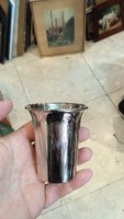 Alpaca baptism cup, thickly silver-plated, 12 cm.