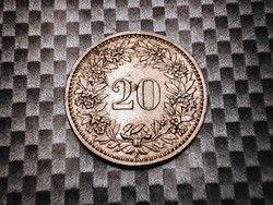 Svájc 20 Rappen, 1957