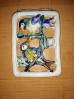 Industrial artist glazed ceramic bird wall picture 8*11 cm (ap-1)