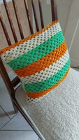 Crochet pillow small pillow retro pattern