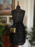 Pimkie 36-38 little black dress, cotton lace, cotton canvas lining