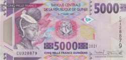 Guinea 5000 frank 2012 UNC