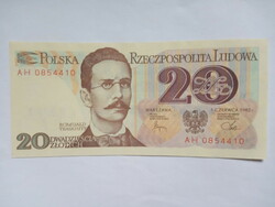 Unc 20  Zloty Lengyelország  1982 !! ( 3 )