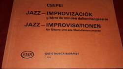 1969. Tibor Csepei: jazz improvisations for guitar and ..Book according to the pictures editio musica