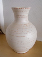 Retro applied art vase 22 cm - with label, first class - in good condition, not cracked