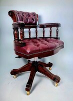Hollóházi Chesterfield Captain's Chair, Writing Desk Chair - New!!