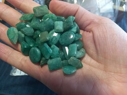 Action! Untreated faceted opaque emeralds! About 4-5 carats/ pc