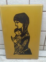 Enameled picture for sale! Mother and child enamel picture for sale!