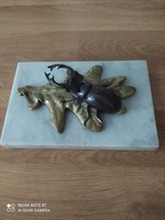 Levélnehezék - bronz szarvasbogár