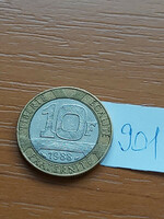 French 10 French francs 1988 bimetal 901