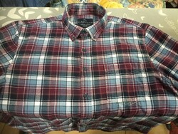 Plaid long-sleeved flannel shirt, 100% cotton, xl size 43-44, canda c&a brand