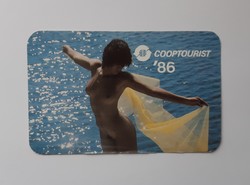 Card calendar cooptourist 1986 - erotic - nude - erotic