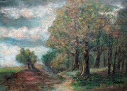 Nagybánya painter (thorma) autumn landscape