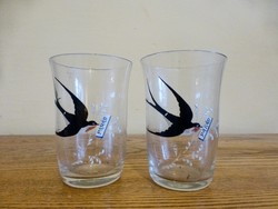 Pair of fancy swallow glasses