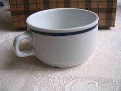 Kék csíkos Alföldi porcelán csésze