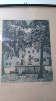 Josef Windisch (1884-1968) German hand-signed colored Munich etching from the twenties