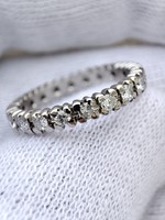 18K fehérarany gyűrű gyémántokkal Full Eternity Memory Diamond