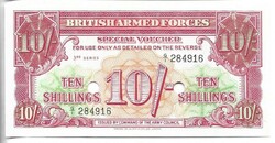 10 shilling shillings 1956 British Armed Forces 1956  3 seria UNC
