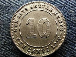 Malajzia V. György (1910-1936) 10 Cent 1918 (id69394)
