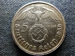 Németország Horogkeresztes .900 ezüst 5 birodalmi márka 1939 B (id69807)