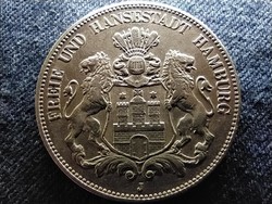 German States Free Hanseatic City Hamburg .900 Silver 5 marks 1903 j (id77737)