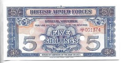 5 Shilling shillings 1956 british armed forces 1956 2 seria unc