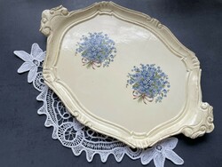 Vintage Italian Florentine style painted Venetian tray with name tags