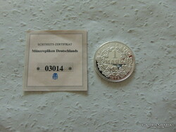 Németország ezüst emlék 1 márka 15 gramm 01