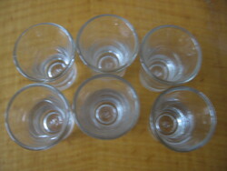 Set of small brandy and liqueur glasses, for a copper craftsman's tray.