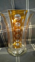German bieder überfang lens polished blown glass dispo glass / vase 1870/80 defective