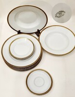 17 Hüttl tivadar elegant porcelain plates with gilded edges - ep